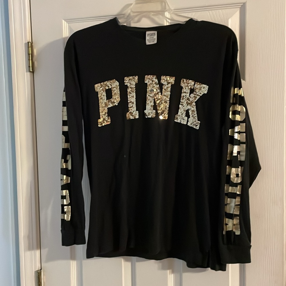 PINK Bling Long Sleeve Tee. Good pre-owned condition. - Picture 2 of 6